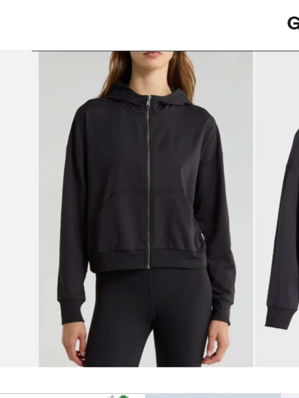 Vuori Black Halo Full Zip Hoodie Jacket